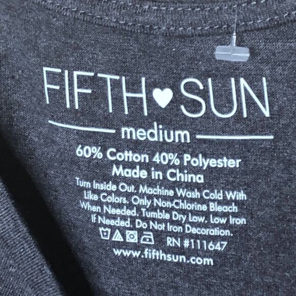 Fifth Sun Heathered Gray Pet Short Sleeve Graphic Tee M - Picture 4 of 4